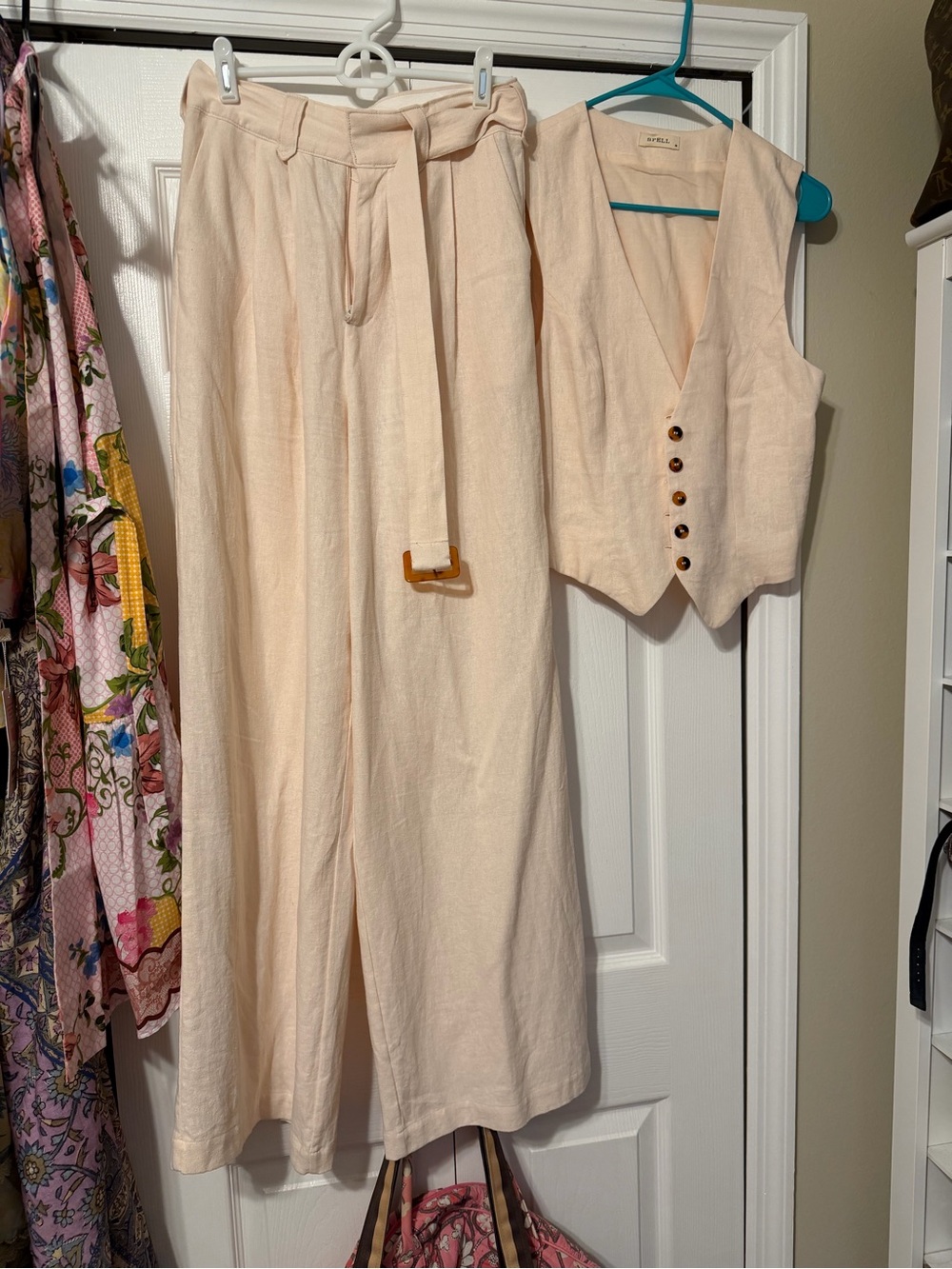 Spell Cream Linen Jacket and pants.